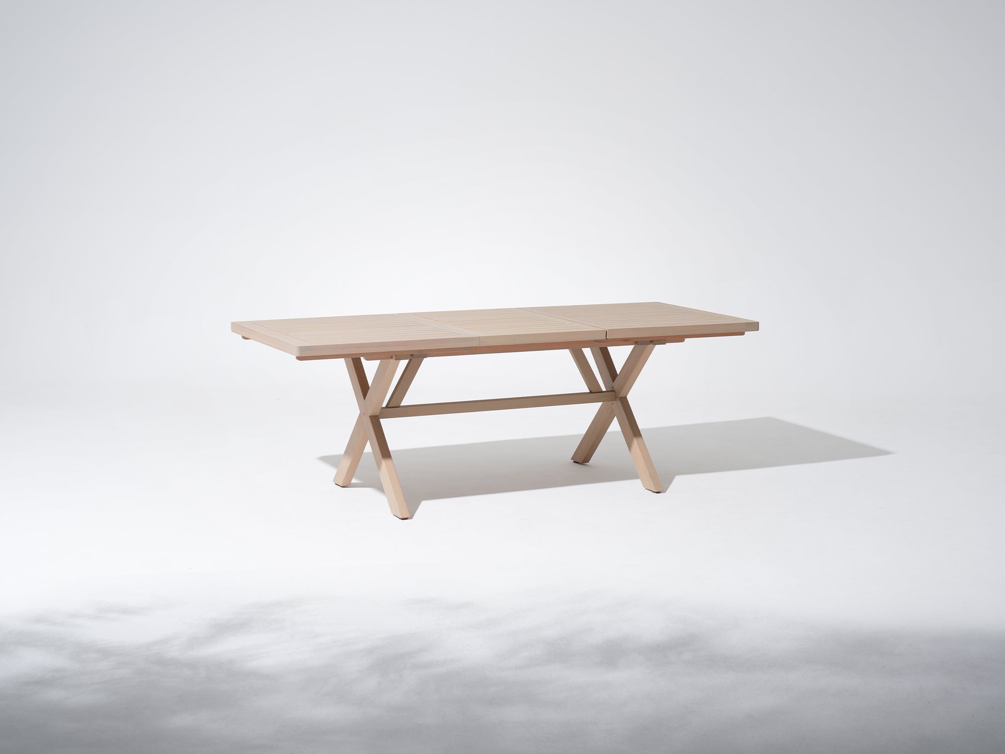 Eucalyptus Wood Outdoor Dining Table With Extendable Design for 4-6 people - Jardina Premium Modern Outdoor Dining Furniture