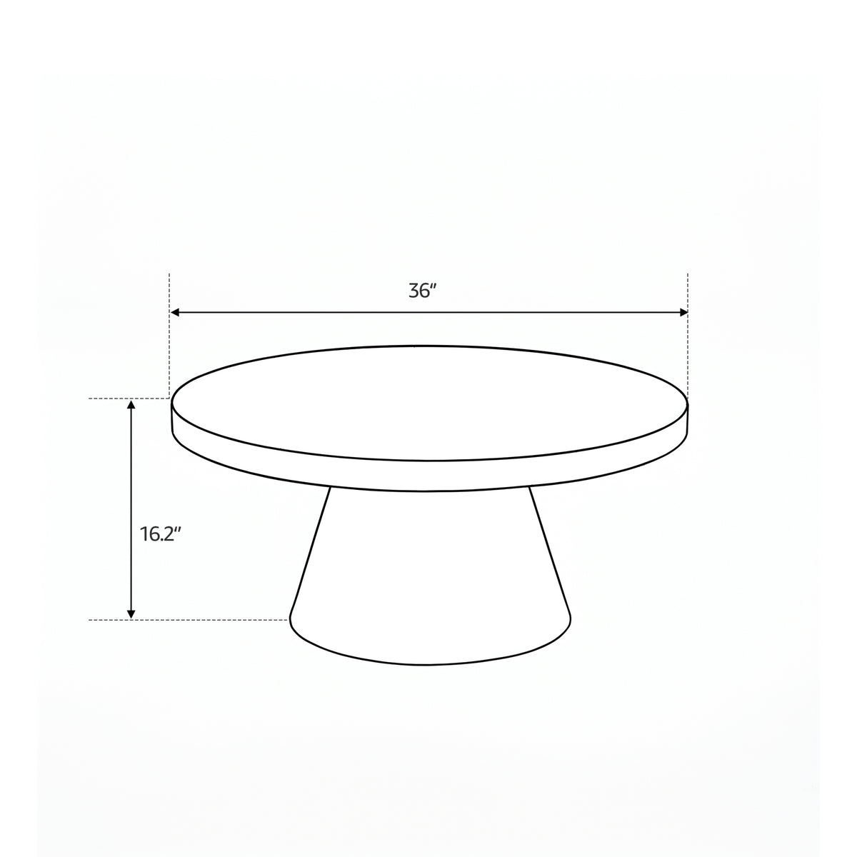 Matera Outdoor Concrete Coffee Table, Textured Travertine finish & Smooth Pure White