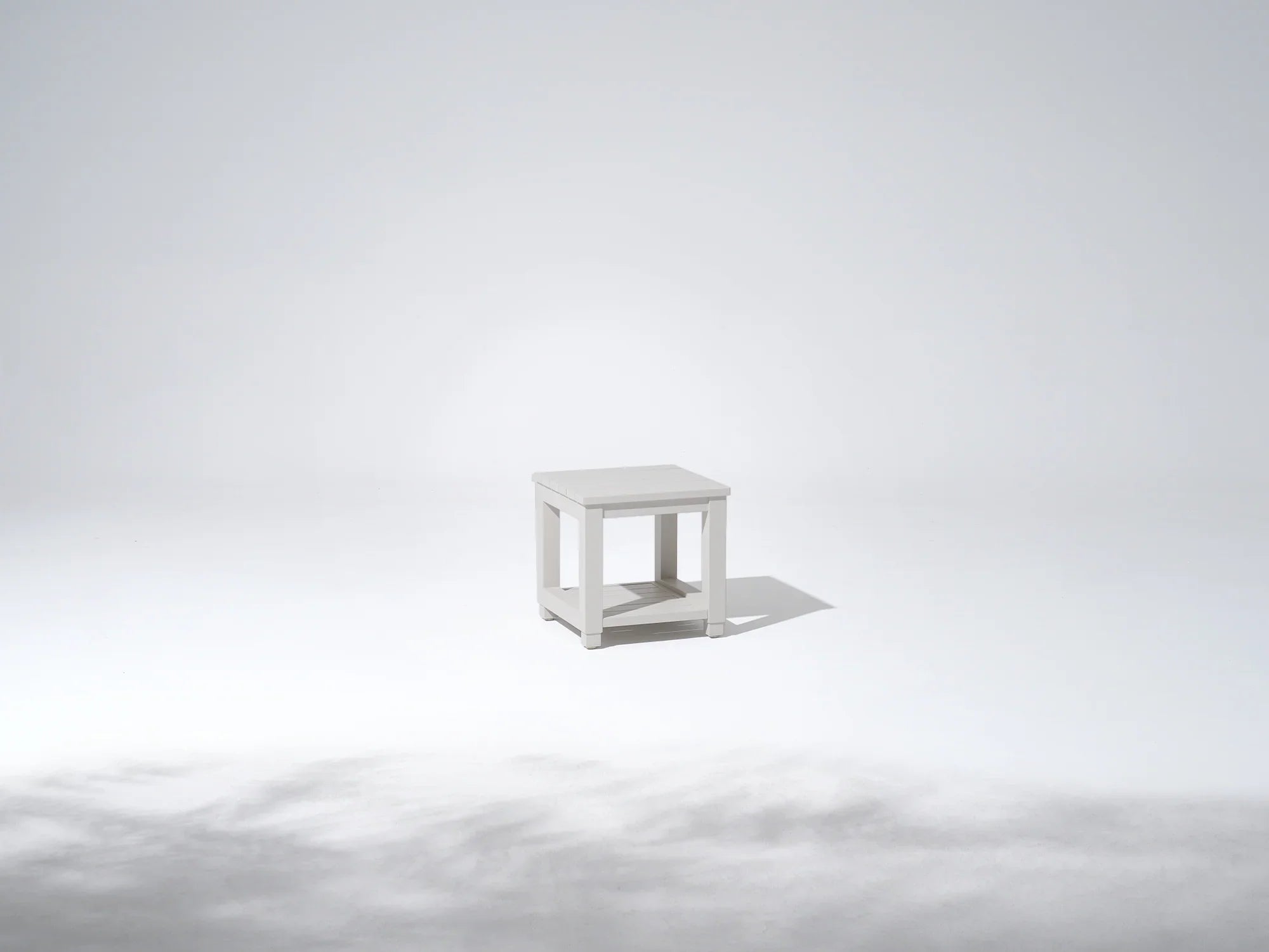 Vela Aluminum White Outdoor Sofa Set, Swivel Lounge Chair, Olefin White Cushions, Mixed Tables