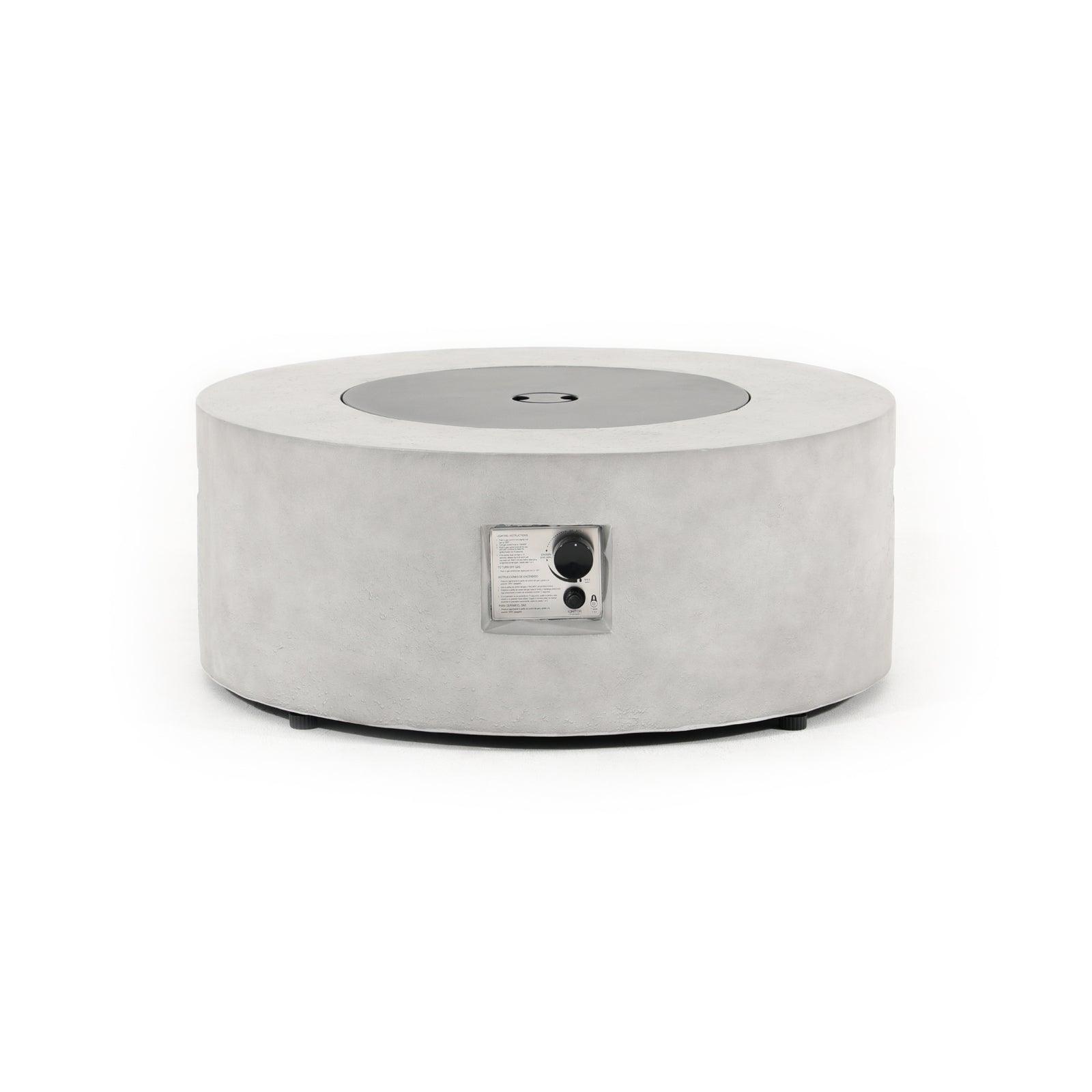 Boboli Grey Outdoor Propane Fire Pit with lid - Jardina Furniture #color_Grey