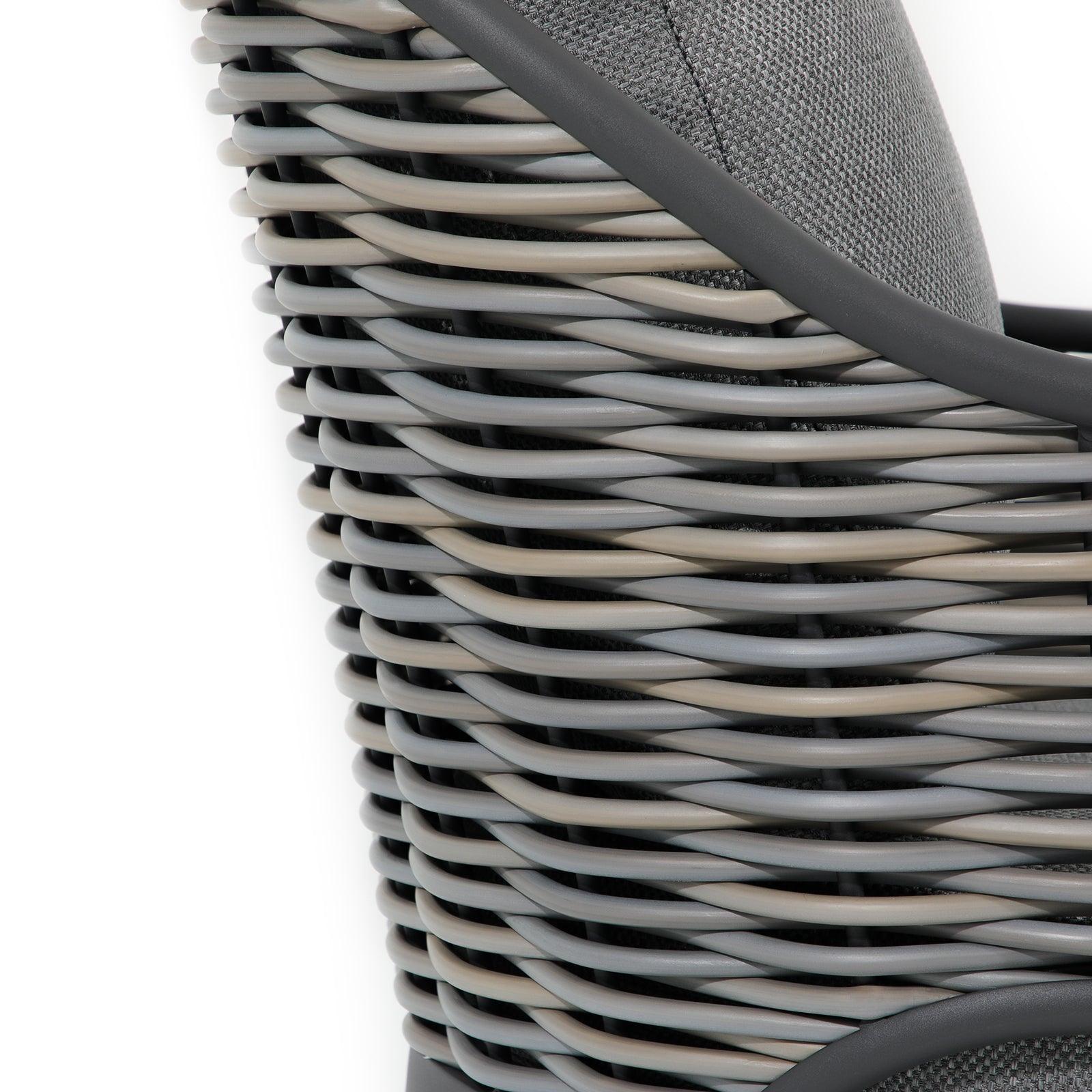 Burano armchair wicker detail - Jardina Furniture
