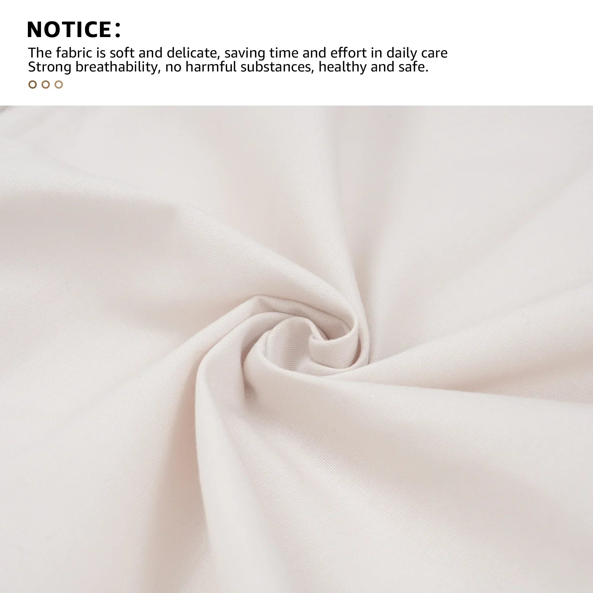 Close-up of soft fabric with text about its properties - Jardina Modern Premium Outdoor Patio Furniture Sets