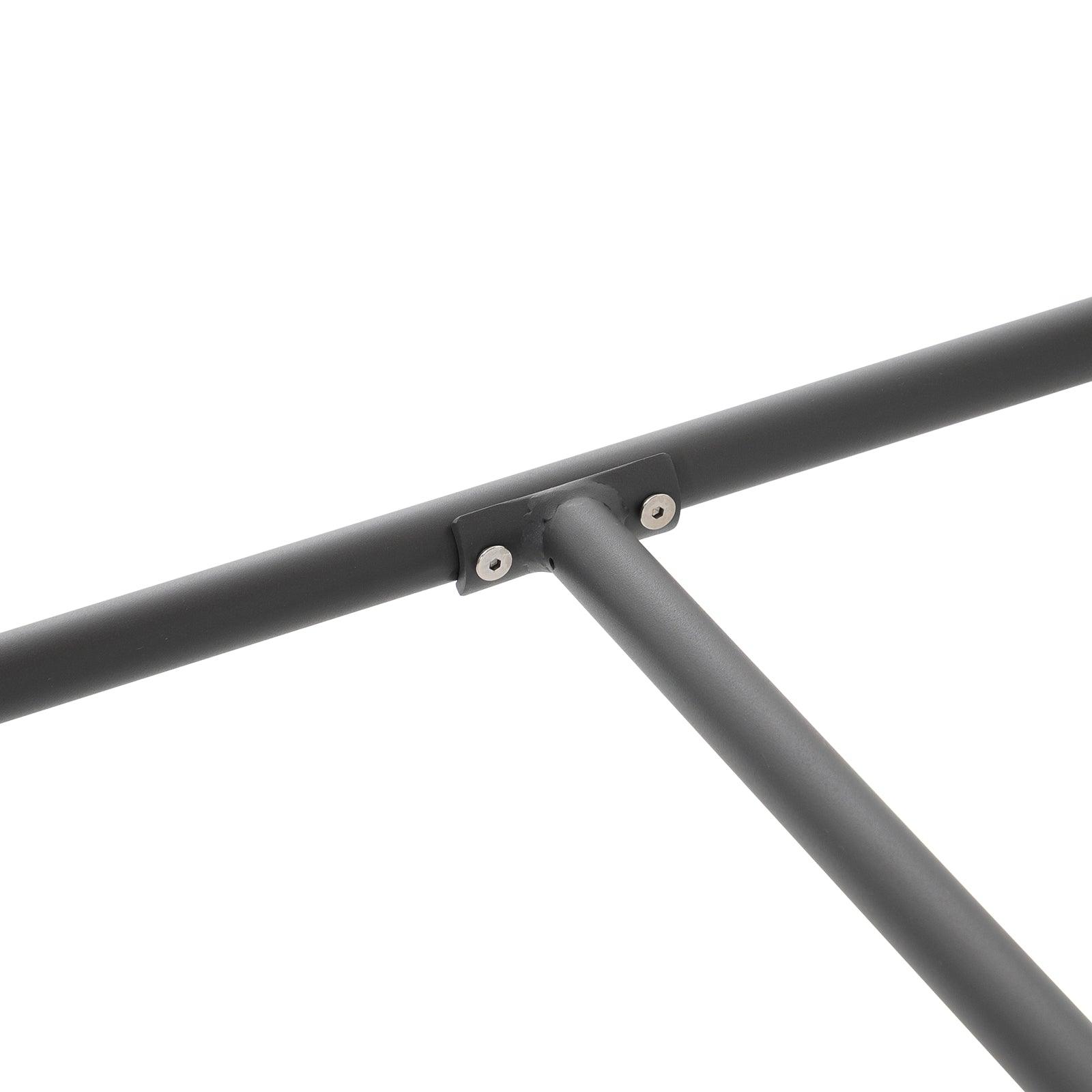 Hallerbos natural outdoor rattan Bar Table with steel frame, frame detail - Jardina Furniture
