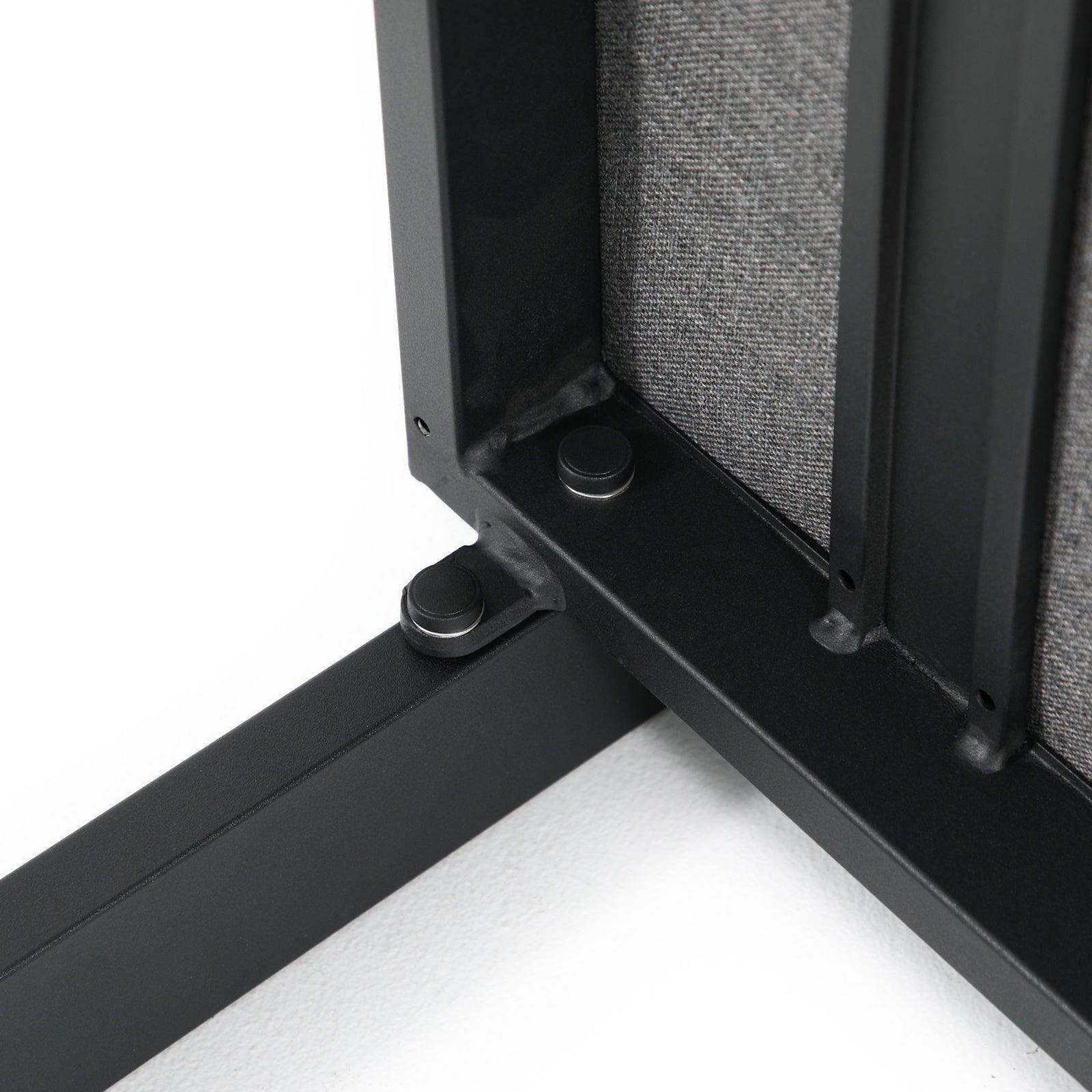 Ronda Grey aluminum outdoor sofa, grey cushions, durable aluminum frame, close-up view- Jardina Furniture