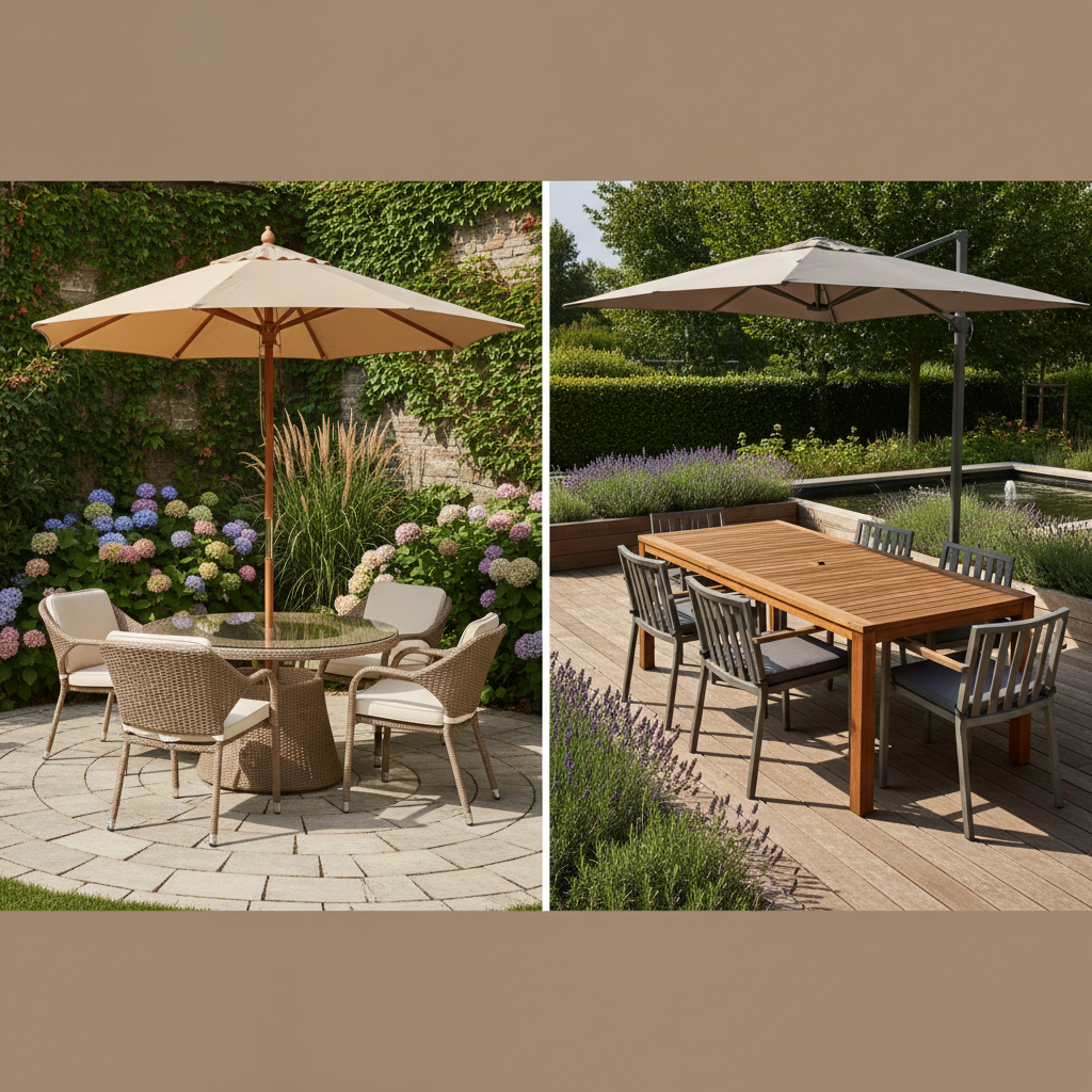 Noto 8-Seat 90.6" Wooden Patio Dining Set with Nylon Honeycomb Chairs