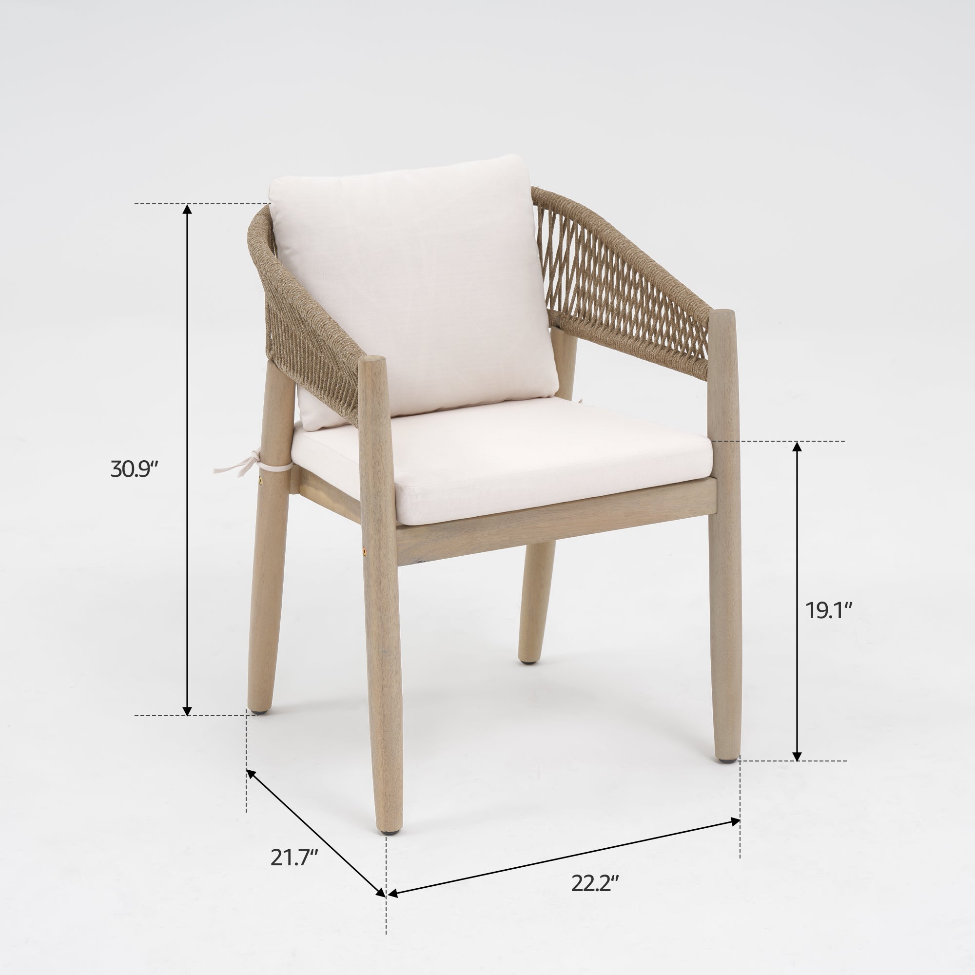 Chair with dimensions