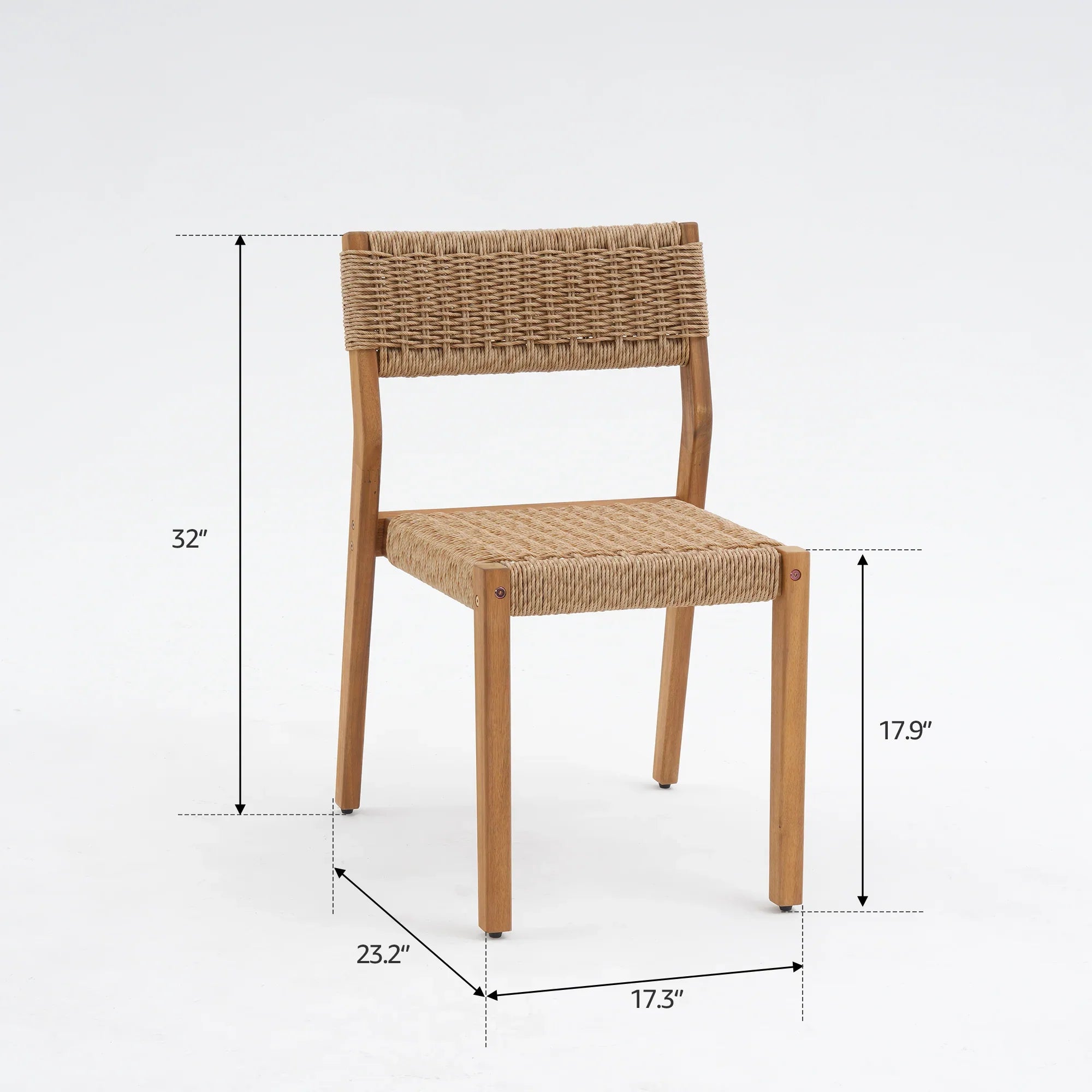 Wicker chair with dimensions