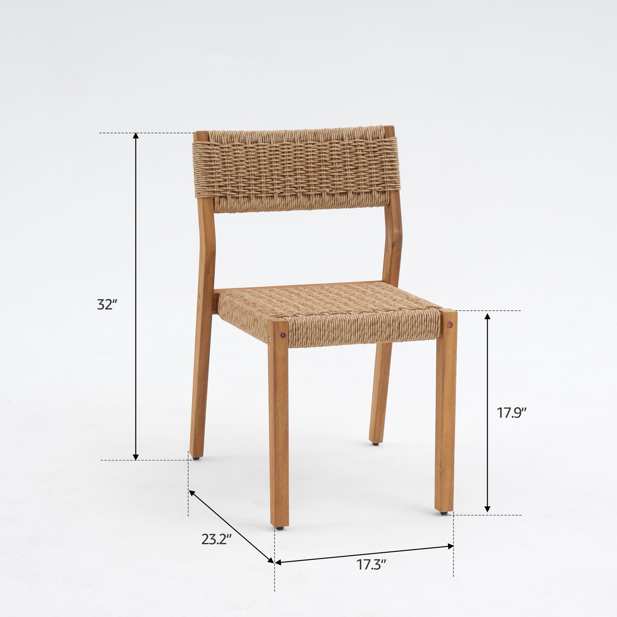 Wicker chair with dimensions