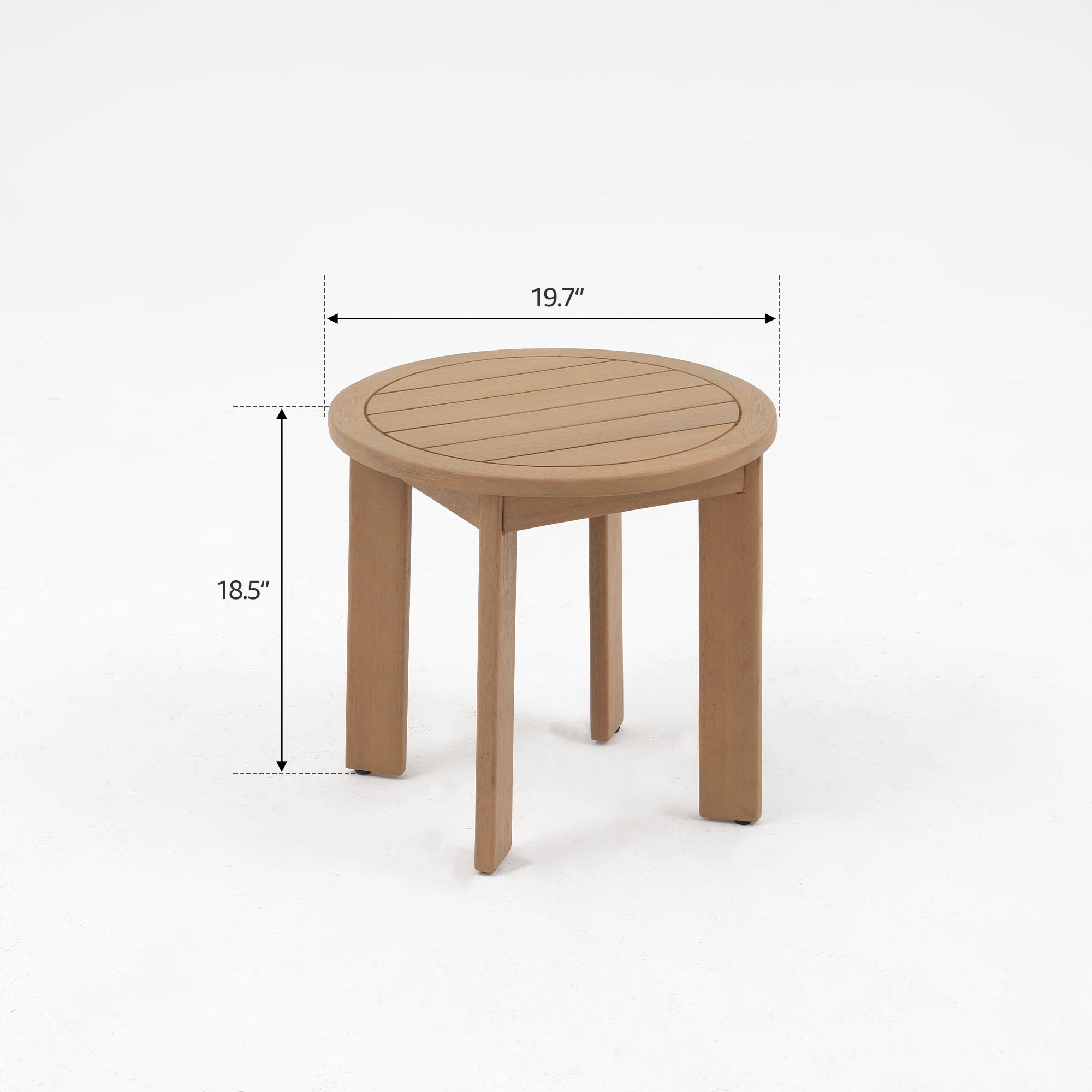Wooden round coffee table dimension
