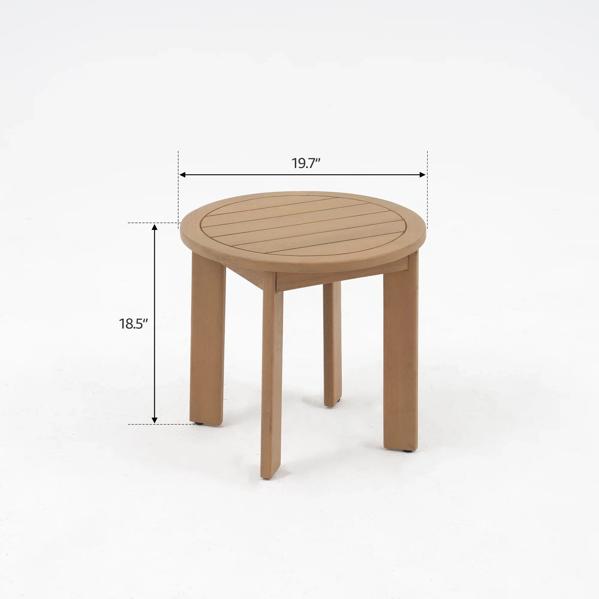 Wooden round coffee table dimension