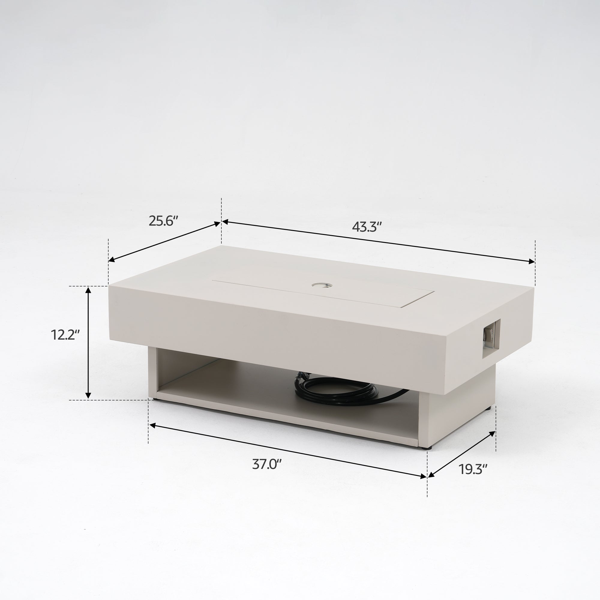 Lumi Outdoor Conversation Set with Fire Pit, Rope Design