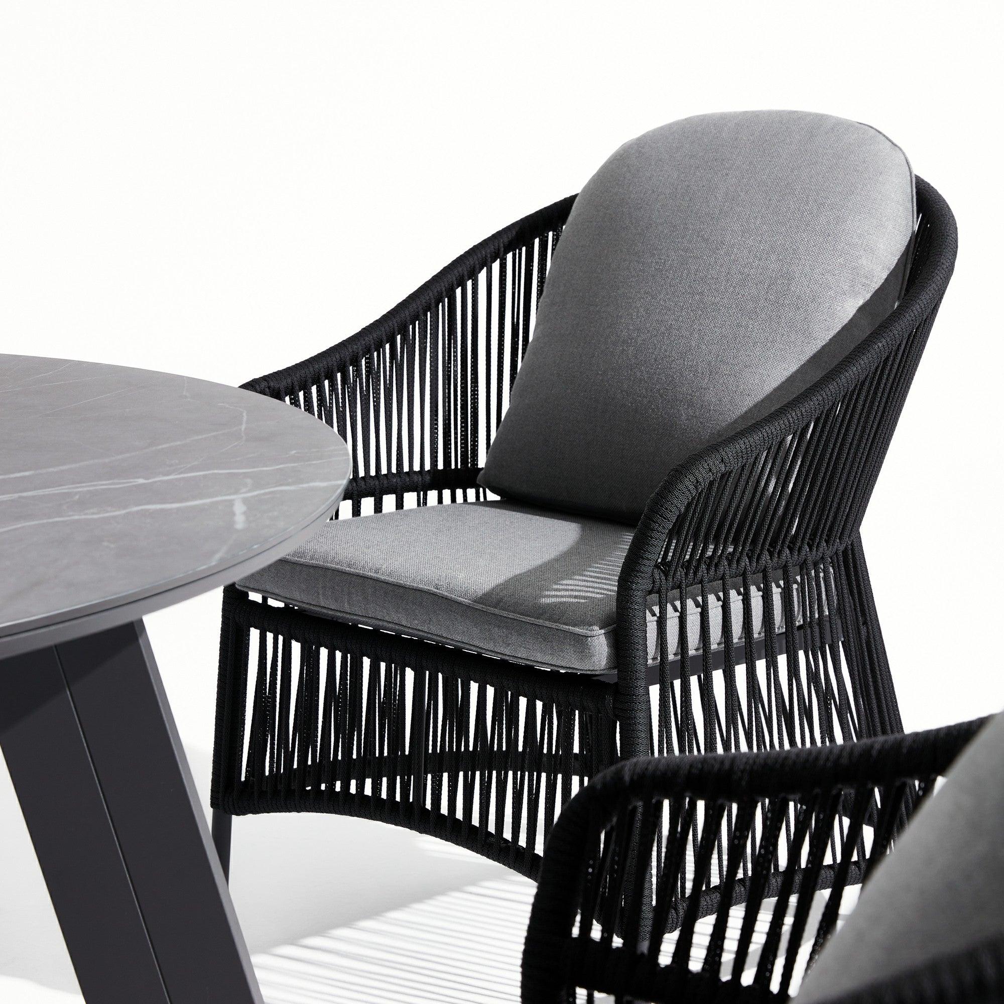 Wonder Golden Gate Outdoor Dining Arm Chair, Gray