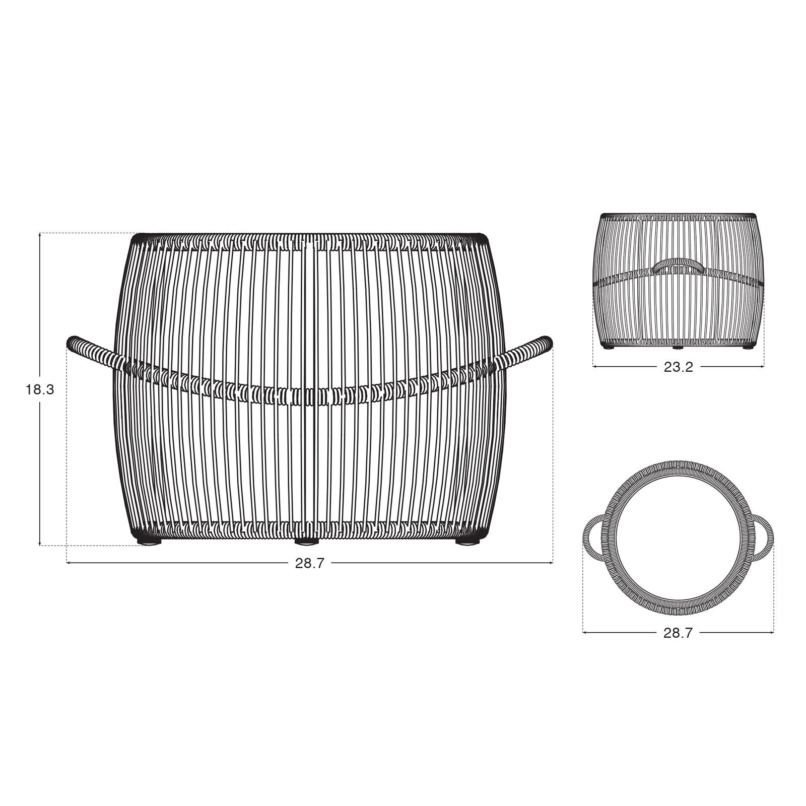 Natural - Tahoe Round Side Table - Sunsitt