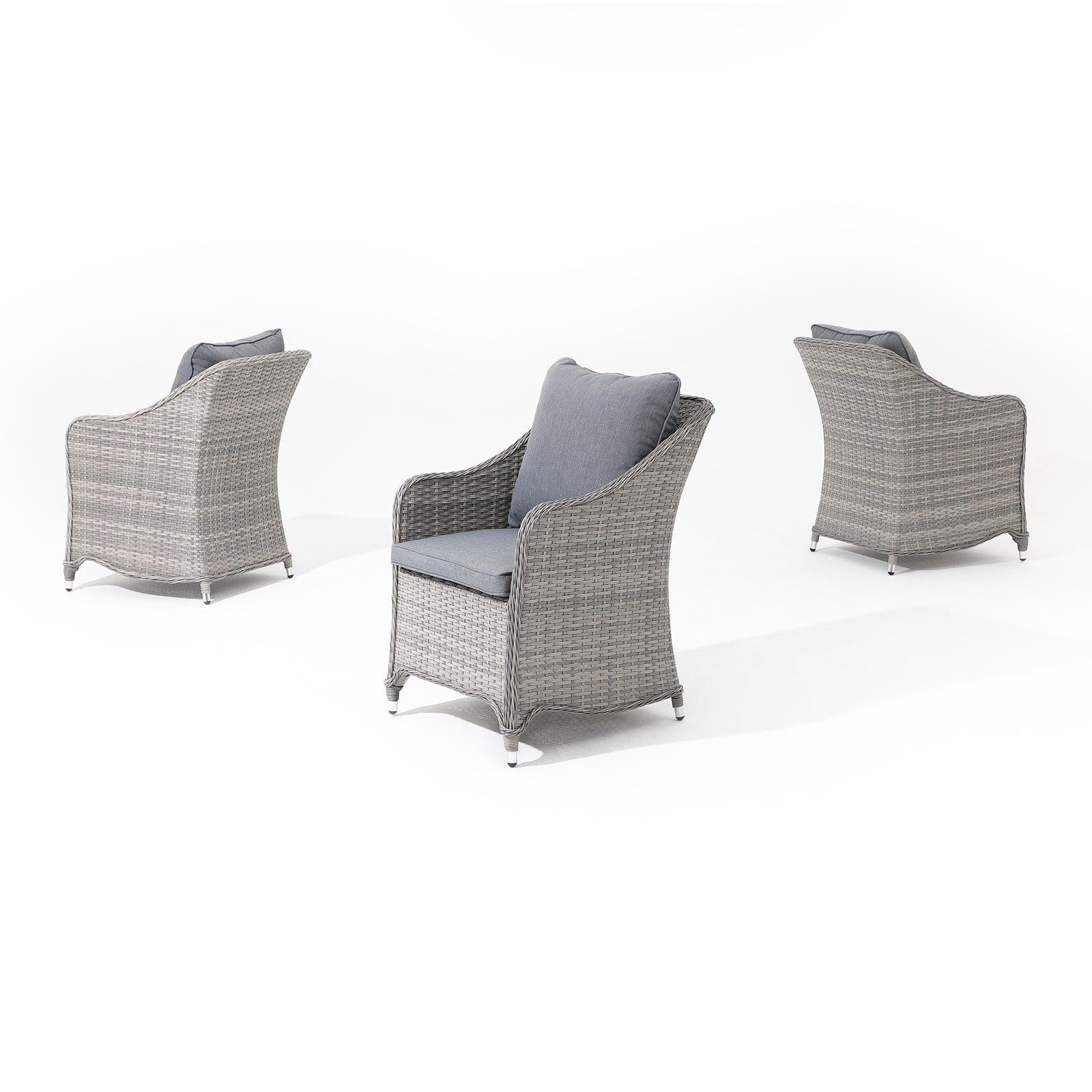 Irati grey wicker outdoor dining Chairs#color_Grey