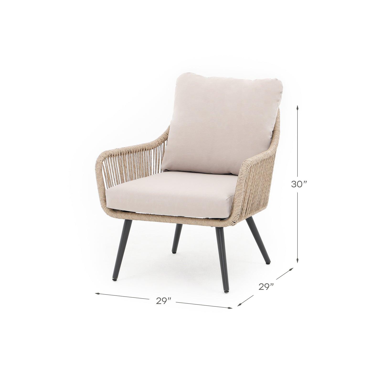 Hallerbos natural bistro chair dimension info - Jardina Furniture#Color_Natural