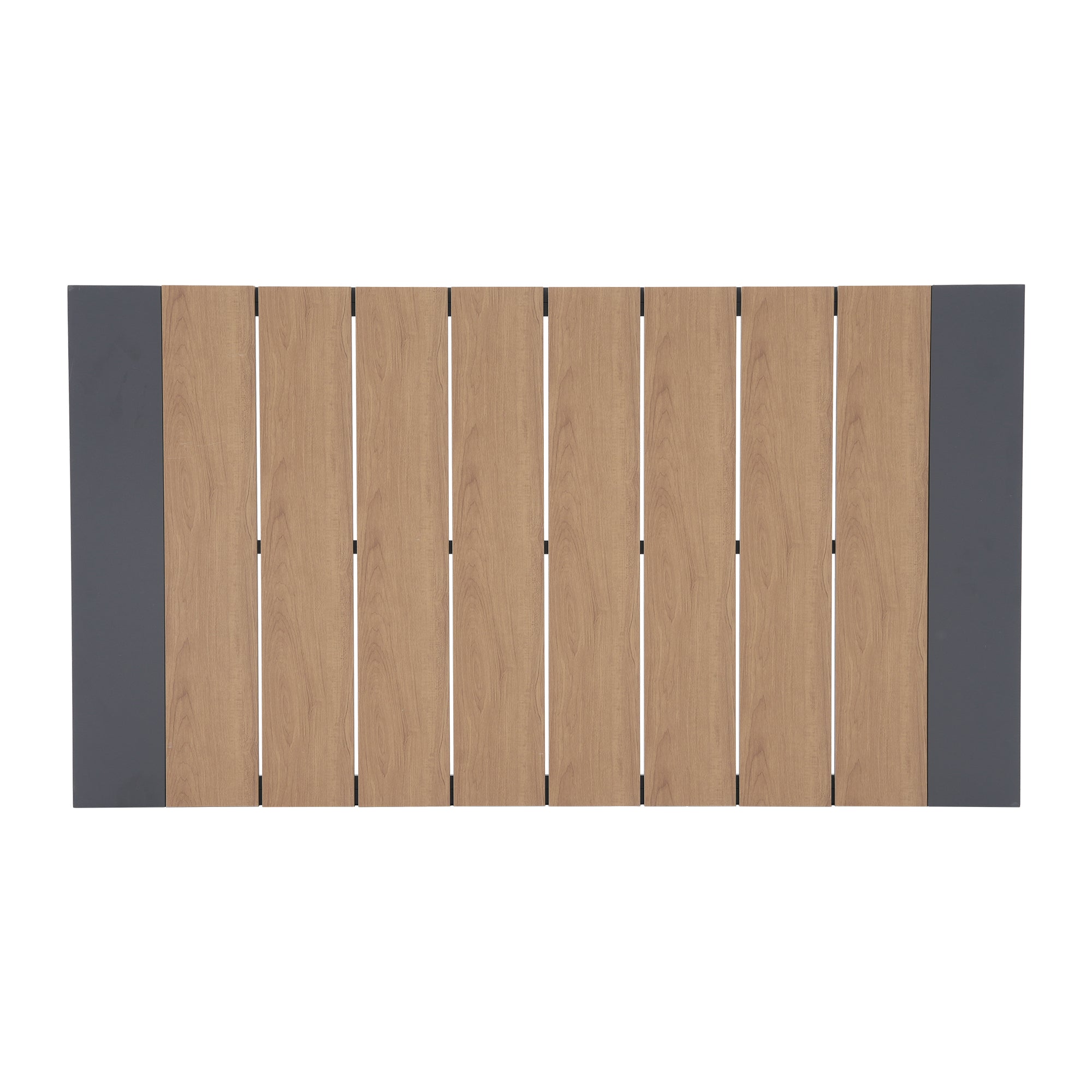 Addison Aluminum Outdoor Coffee Table, Oyster White/Charcoal