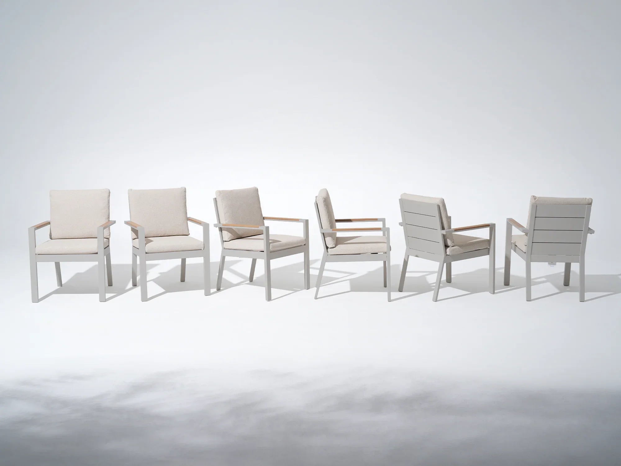 Addison Outdoor Aluminum Dining Chair, Linen Cushions