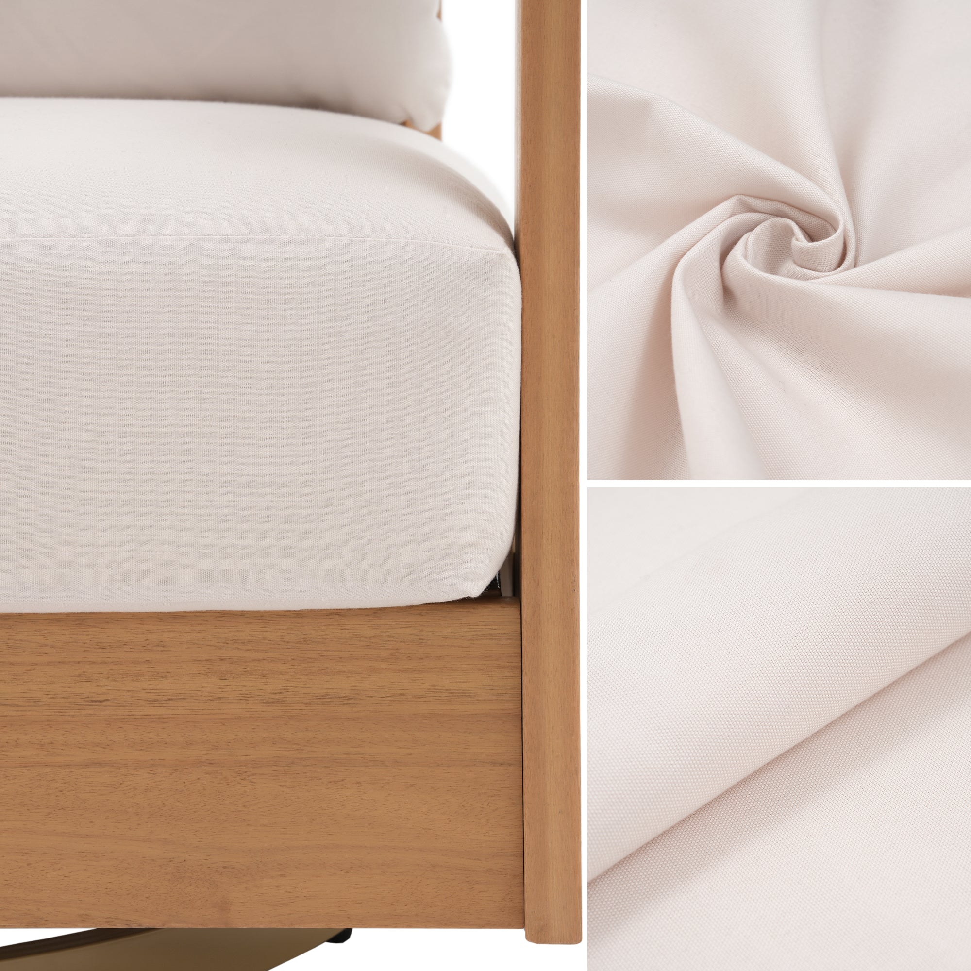 Sova Wood Outdoor Furniture Conversation Set with Swivel Chairs & Two Tables,Eucalyptus wood