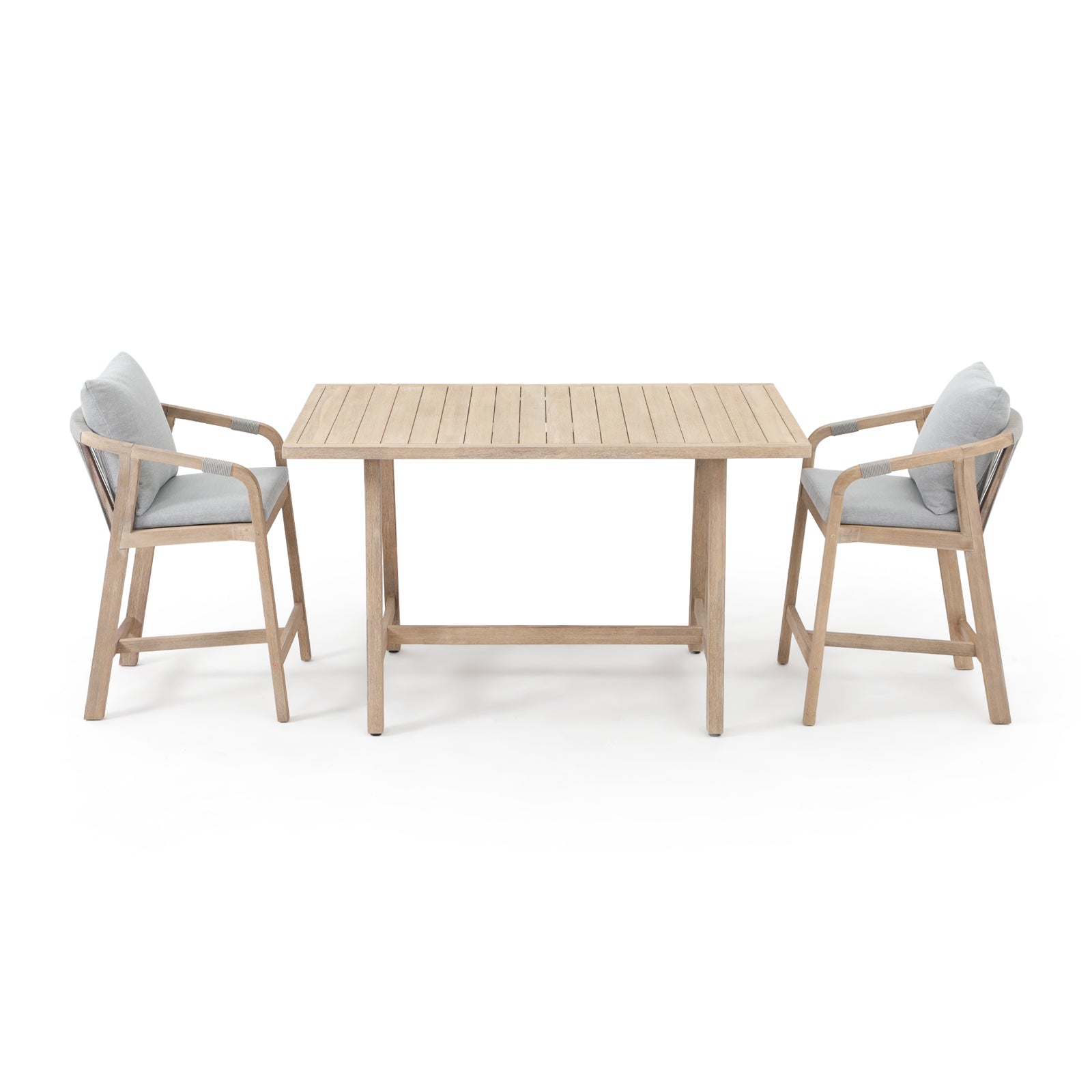 Thalea Wooden Outdoor Bar Table Set for 4 People