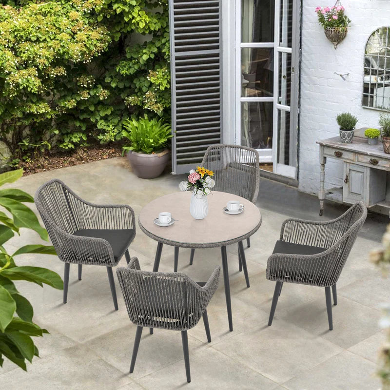 HDPE wicker outdoor dining sets