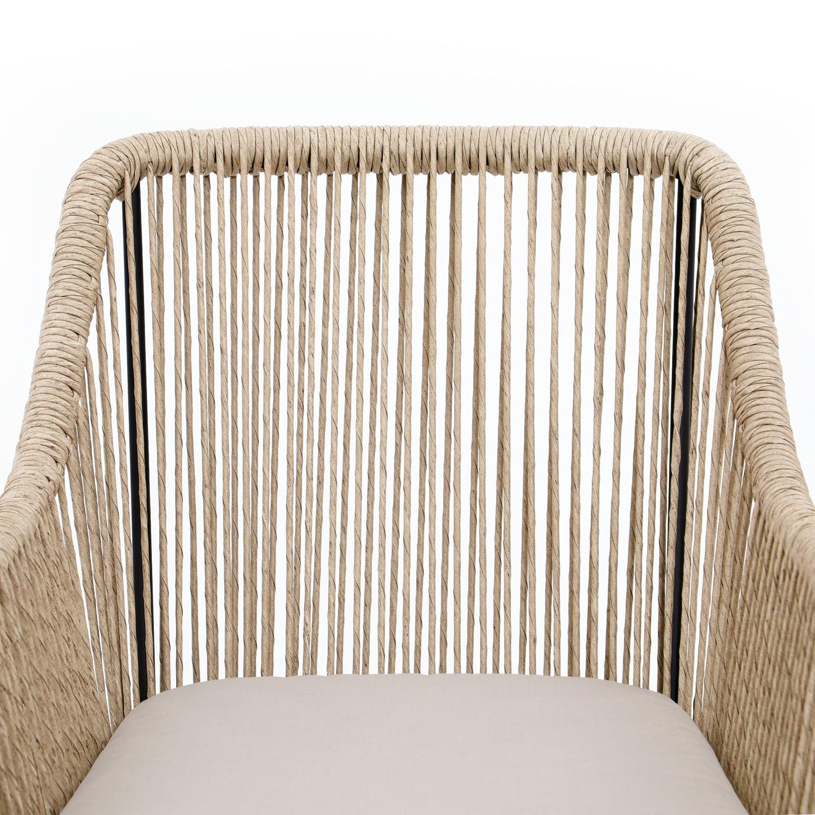Hallerbos bar height chair, beige rattan-Jardina furniture #Color_Natural