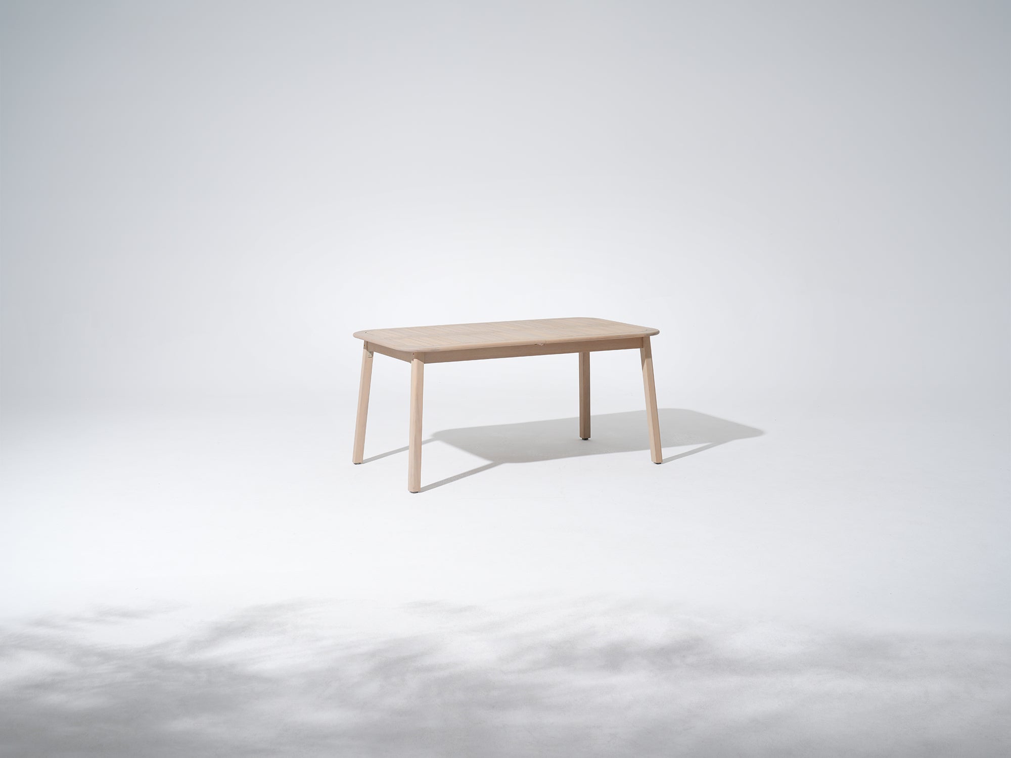 Lira Outdoor Smooth Rectangular Wooden Dining Set with Extendable Design, 6-8 Seats, 63"-82.7"