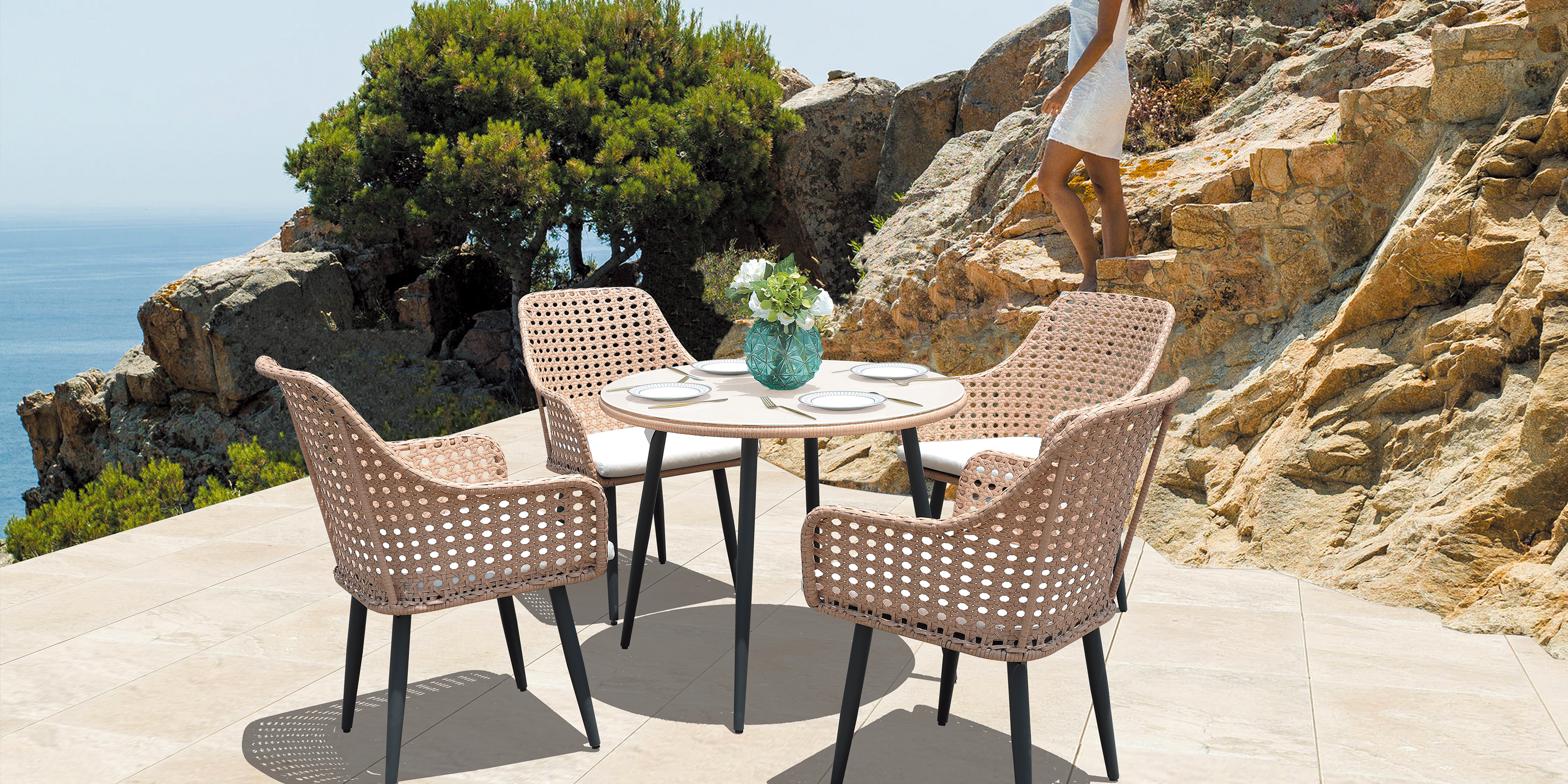 Mainstays adina bay outdoor patio furniture 3 piece wicker chat set deals