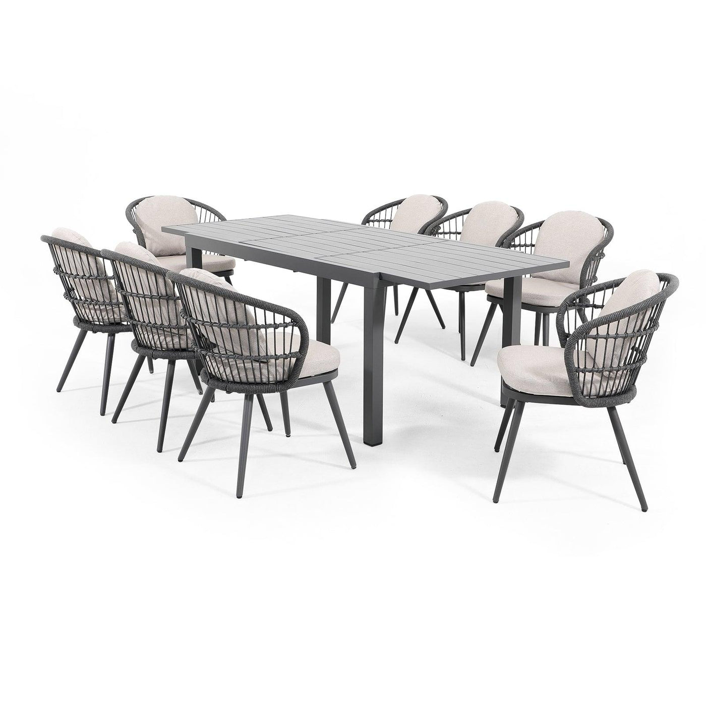Extendable Outdoor Dining Table Set for 4 to 8