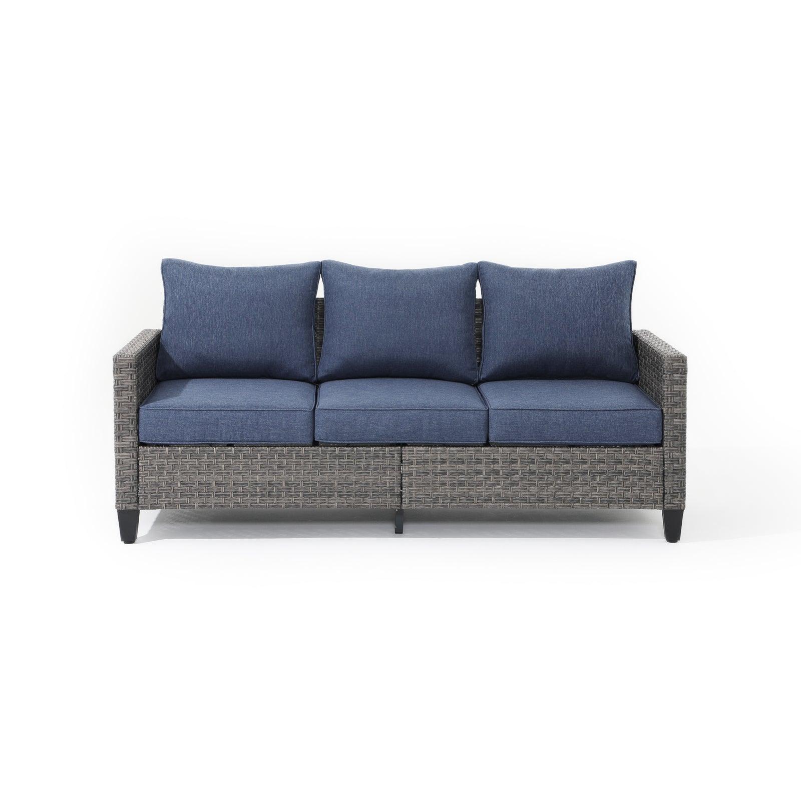 3 seater discount wicker outdoor lounge