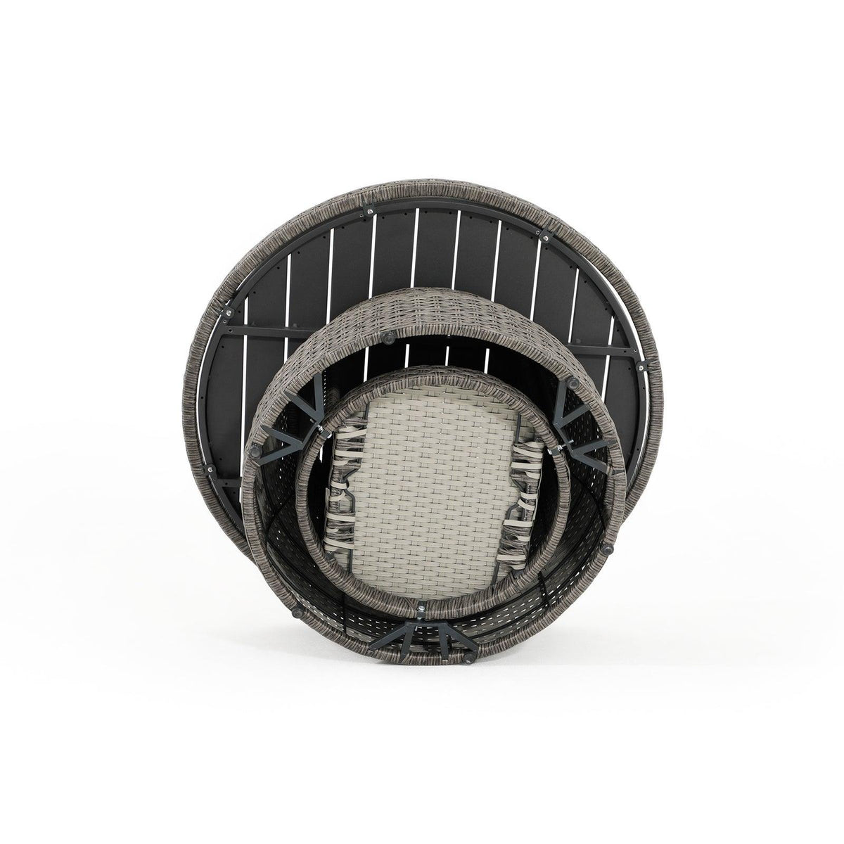 33'' Round Wicker Outdoor LiftTop Table