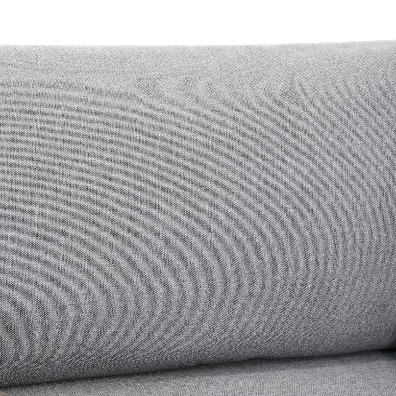 Boboli Grey Outdoor Wicker Curved Sectional sofa, grey cushions detail - Jardina Furniture - 1 #color_Grey