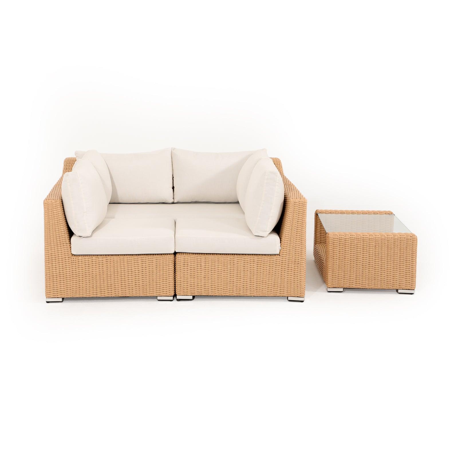 Beige rattan outdoor discount furniture