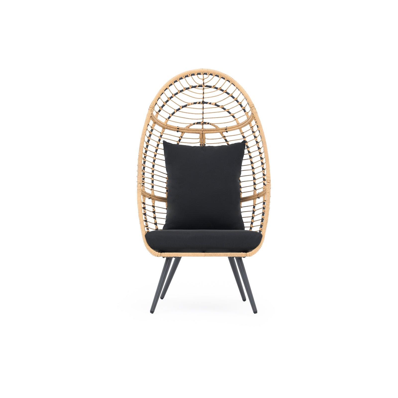 Black wicker egg online chair