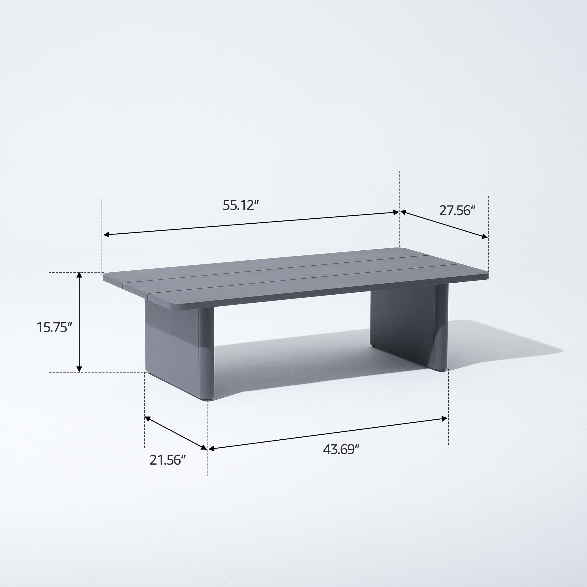 Irati 4-Piece Modern Aluminum Outdoor Seating Set with Rope Design & Coffee Table
