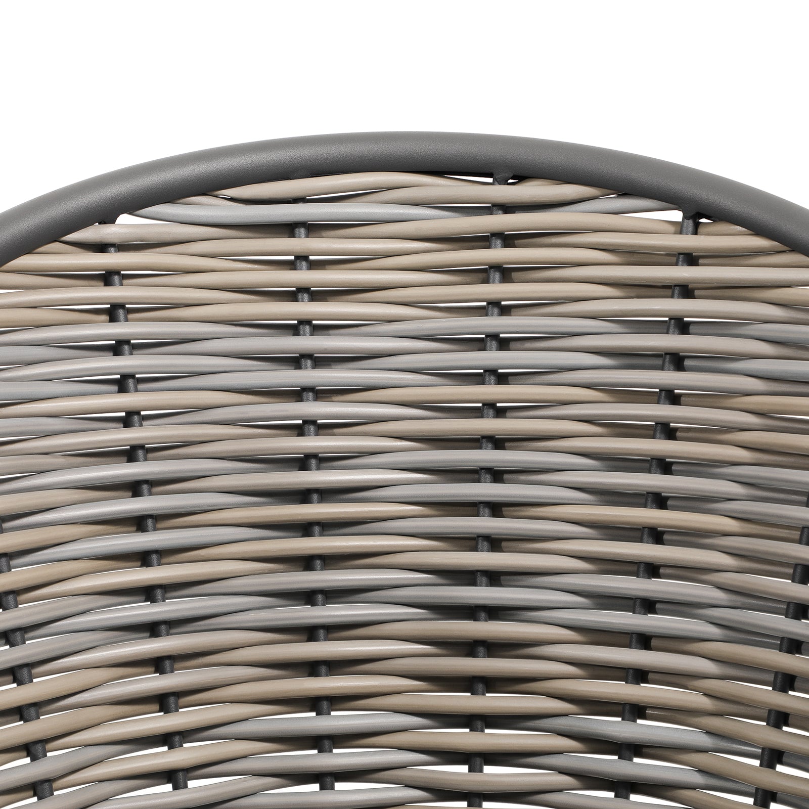 Burano Grey wicker Dining chair with two-colored rattan style, chair rattan close-up view - Jardina Furniture